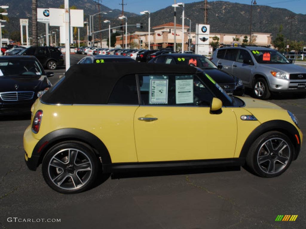 2009 Cooper S Convertible - Interchange Yellow / Black/Grey photo #3