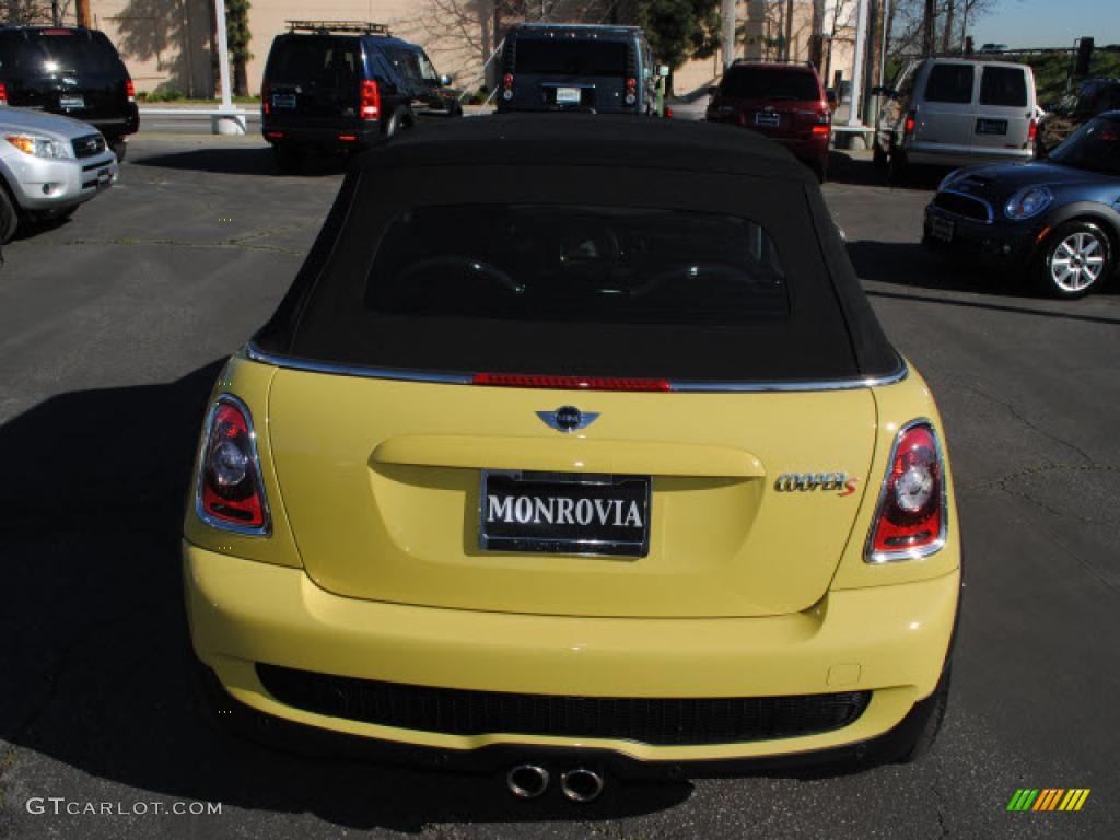 2009 Cooper S Convertible - Interchange Yellow / Black/Grey photo #8