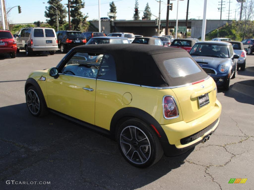 2009 Cooper S Convertible - Interchange Yellow / Black/Grey photo #10