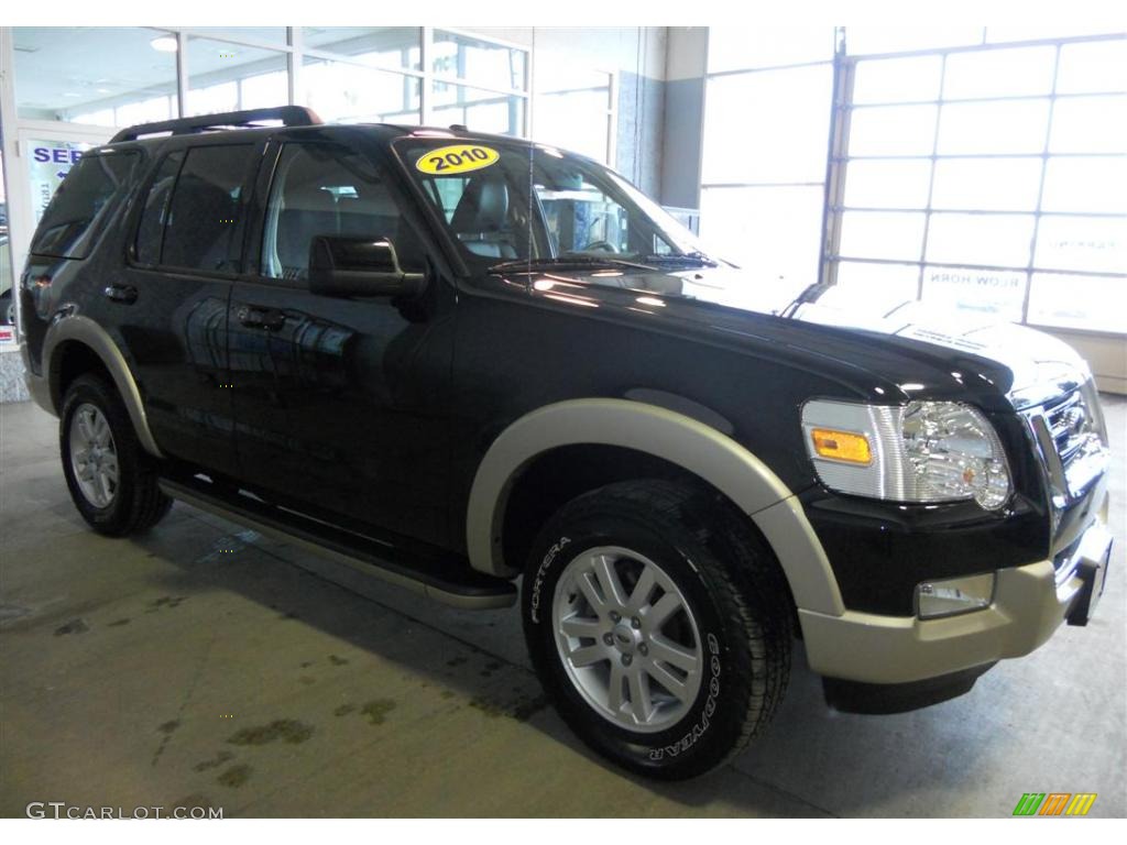 2010 Explorer Eddie Bauer 4x4 - Black / Black/Camel photo #5