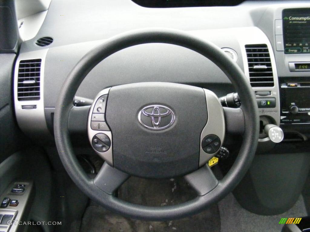2006 Toyota Prius Hybrid Gray Steering Wheel Photo #43910878