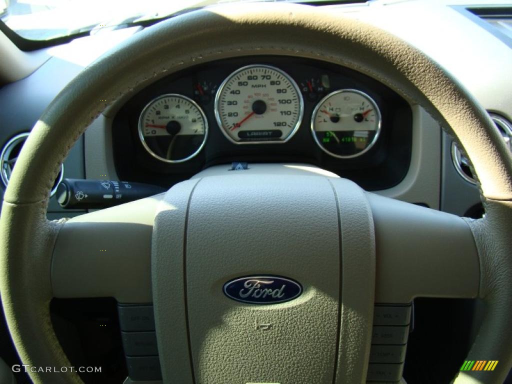 2006 F150 Lariat SuperCrew 4x4 - Oxford White / Tan photo #24