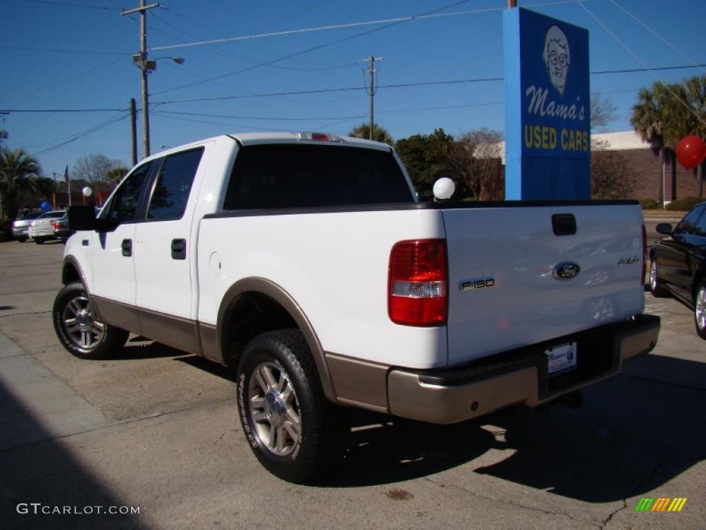 2006 F150 Lariat SuperCrew 4x4 - Oxford White / Tan photo #33