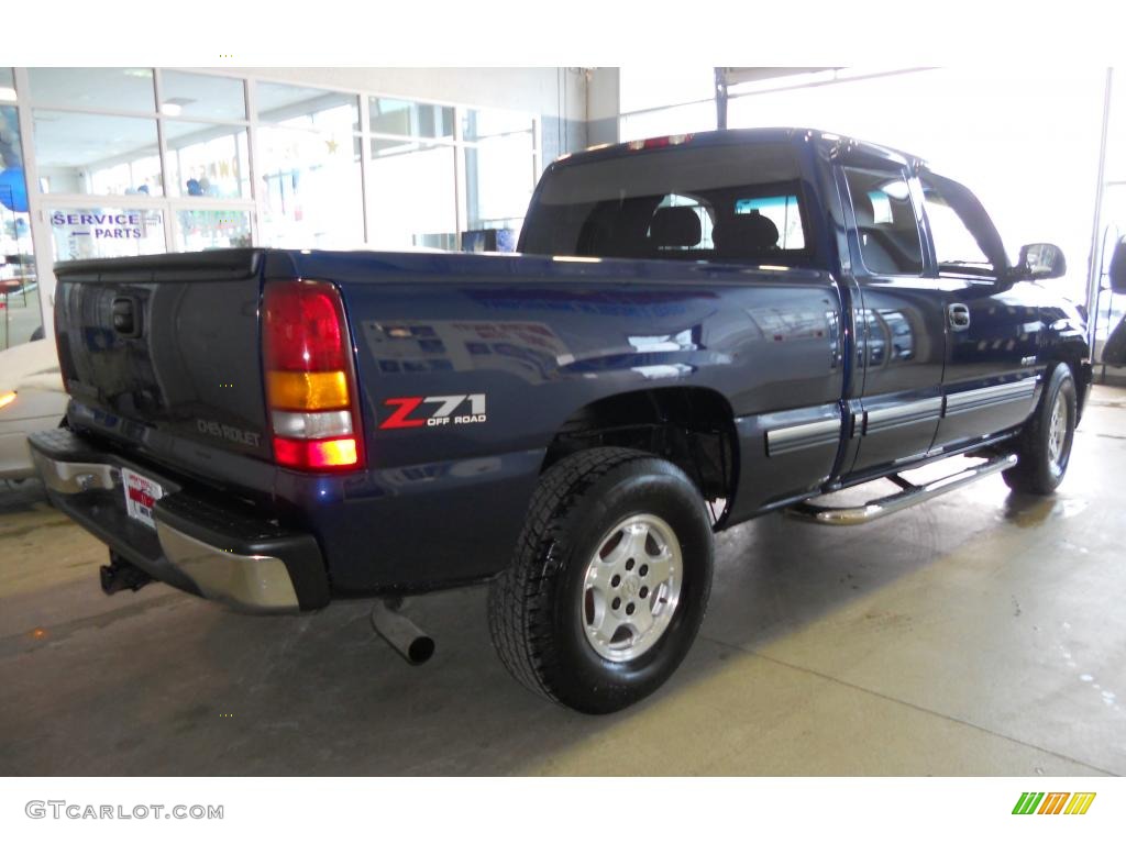 2002 Silverado 1500 LS Extended Cab 4x4 - Indigo Blue Metallic / Graphite Gray photo #3