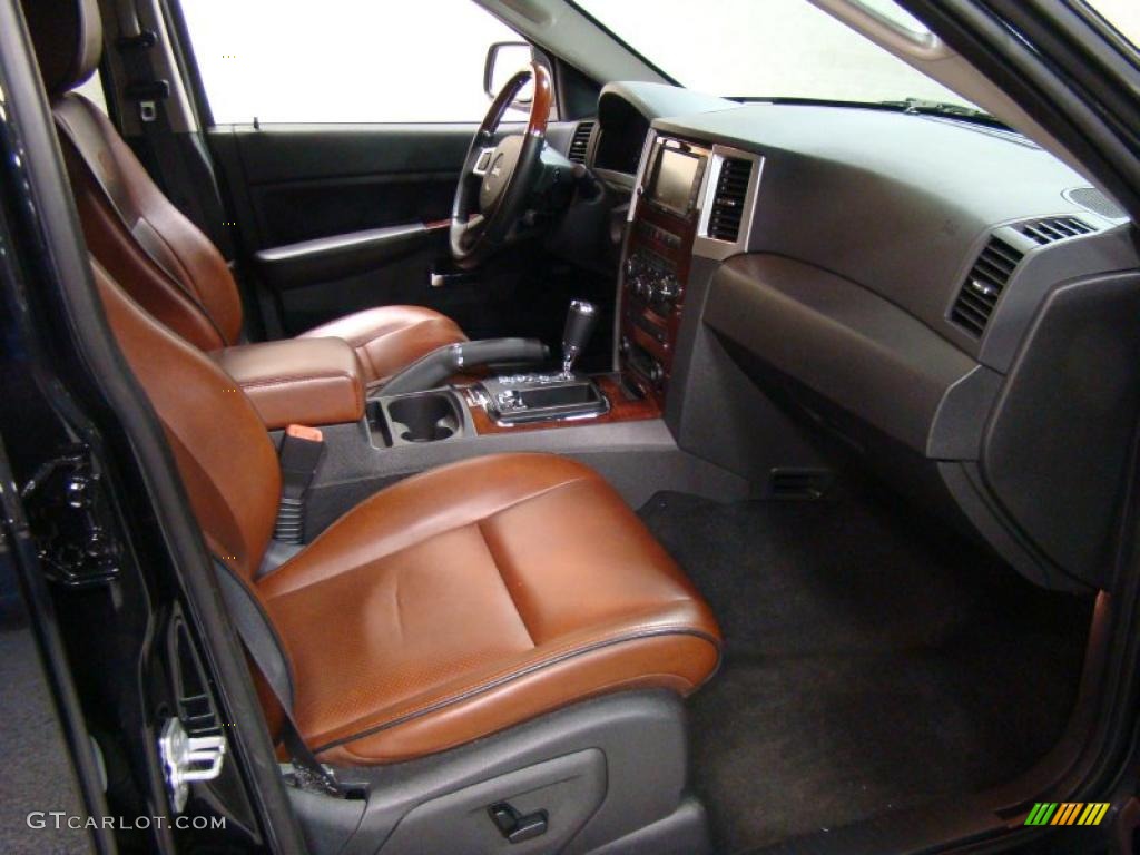 Saddle Brown Royale Leather Interior 2009 Jeep Grand