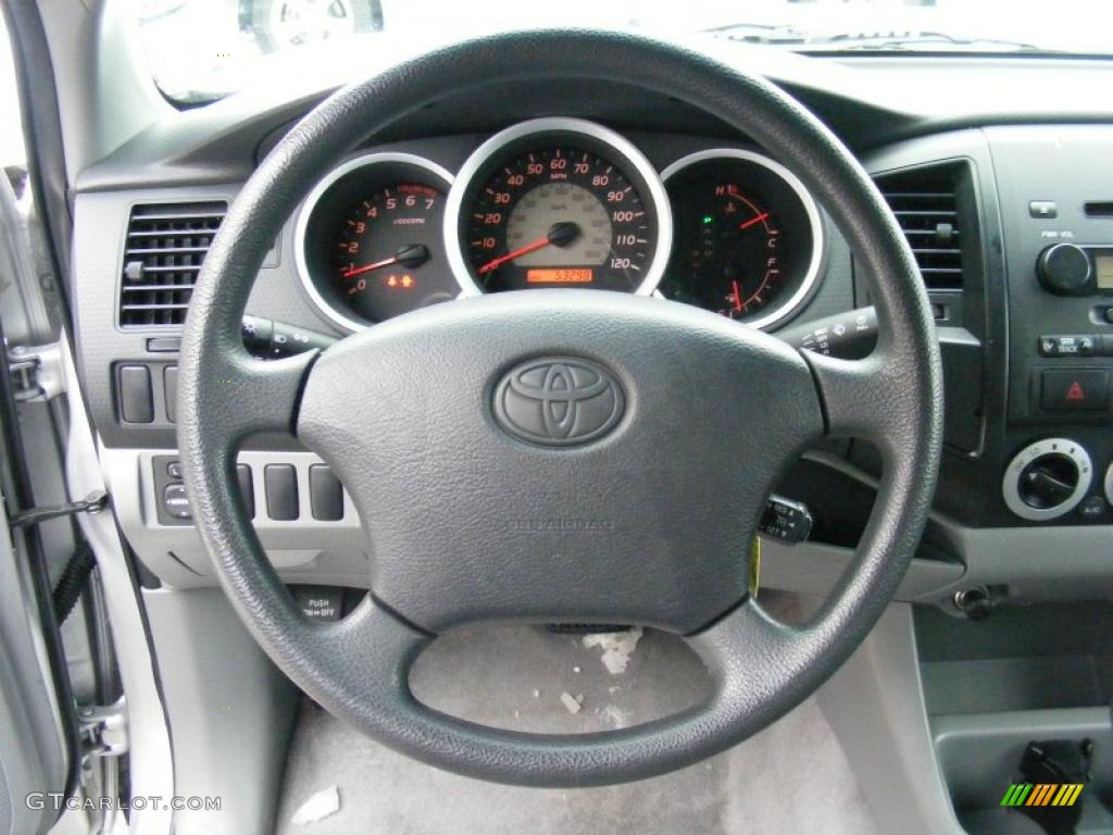 2008 Toyota Tacoma Access Cab Graphite Gray Steering Wheel Photo #43915610