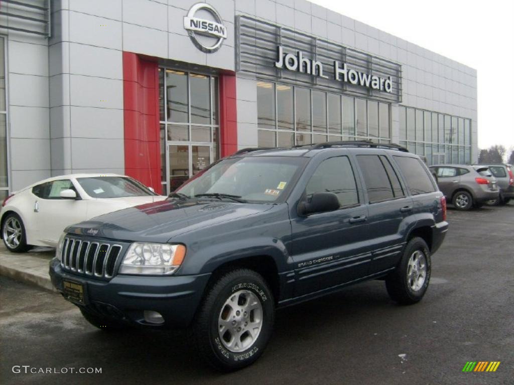 2001 Grand Cherokee Limited 4x4 - Steel Blue Pearl / Taupe photo #1