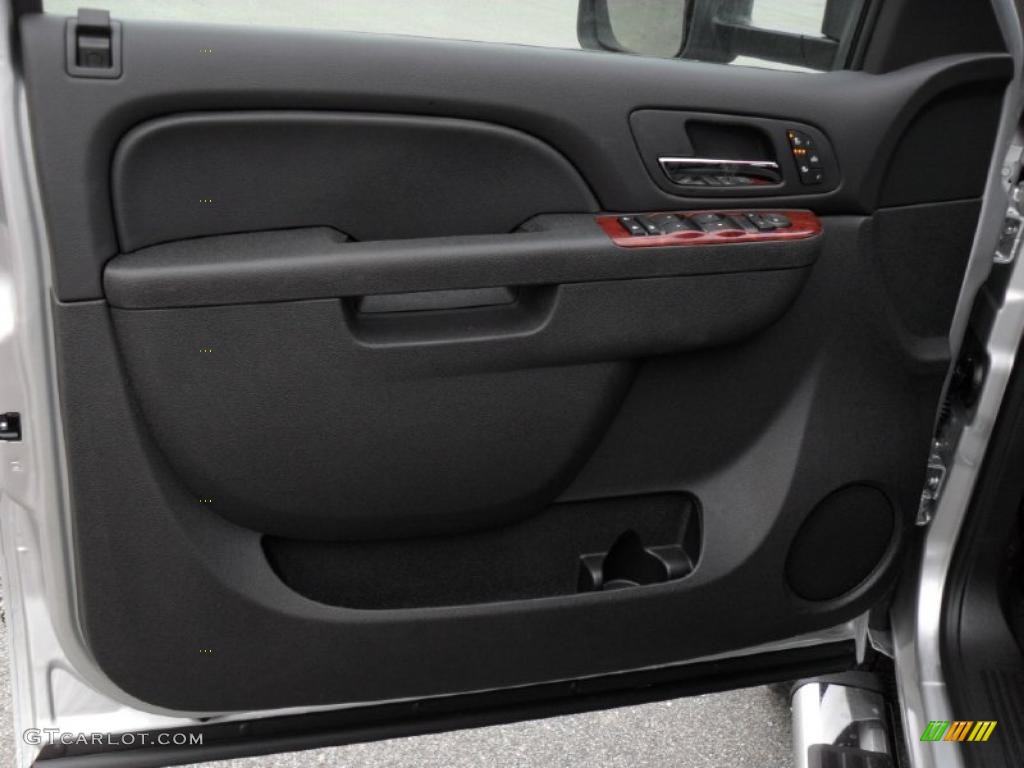 2011 Chevrolet Silverado 3500HD LTZ Crew Cab 4x4 Dually Ebony Door Panel Photo #43920674
