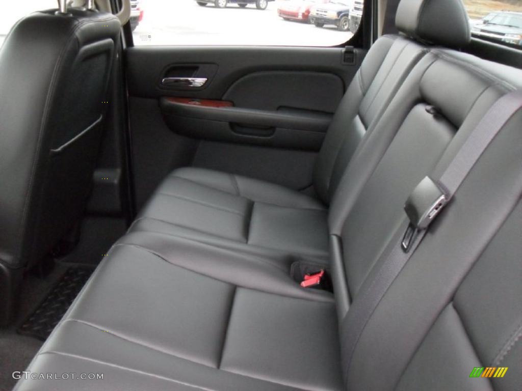 Ebony Interior 2011 Chevrolet Silverado 3500HD LTZ Crew Cab 4x4 Dually Photo #43920770