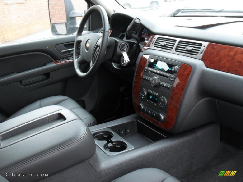 2011 Chevrolet Silverado 3500HD LTZ Crew Cab 4x4 Dually Ebony Dashboard Photo #43920854