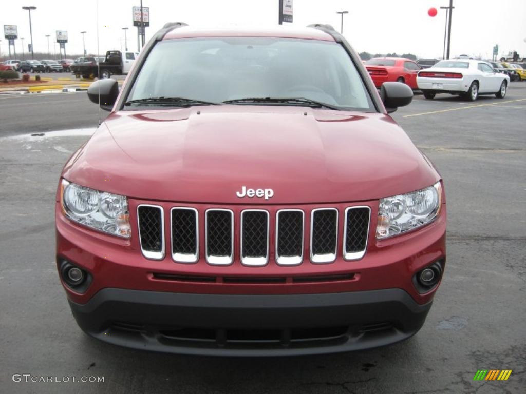 Deep Cherry Red Crystal Pearl 2011 Jeep Compass 2.4 Latitude Exterior Photo #43926034