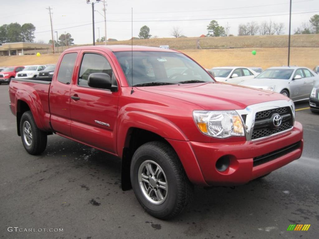 Barcelona Red Metallic 2011 Toyota Tacoma PreRunner Access Cab Exterior Photo #43930170