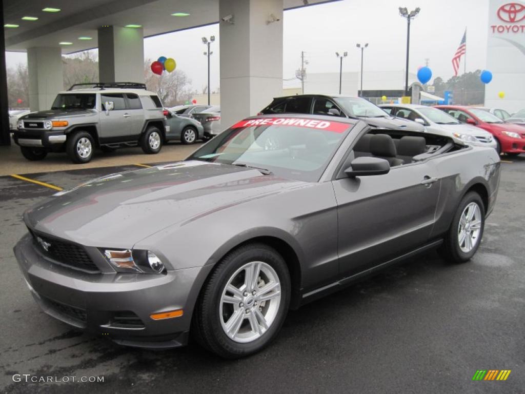 2010 Mustang V6 Convertible - Sterling Grey Metallic / Charcoal Black photo #1