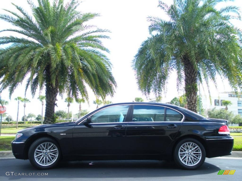 2004 7 Series 745Li Sedan - Black Sapphire Metallic / Black/Black photo #1