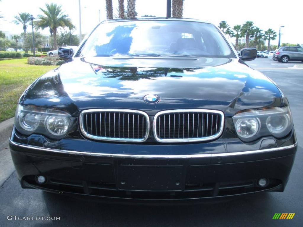 2004 7 Series 745Li Sedan - Black Sapphire Metallic / Black/Black photo #3