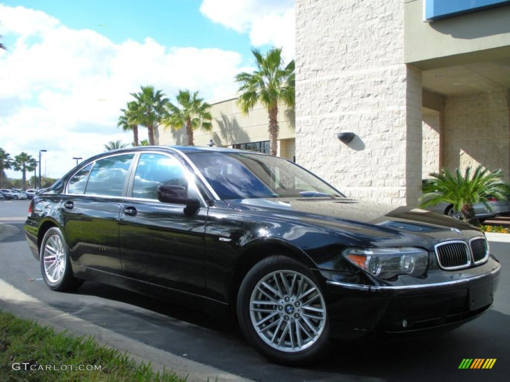 2004 7 Series 745Li Sedan - Black Sapphire Metallic / Black/Black photo #4