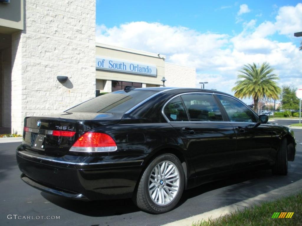 2004 7 Series 745Li Sedan - Black Sapphire Metallic / Black/Black photo #6