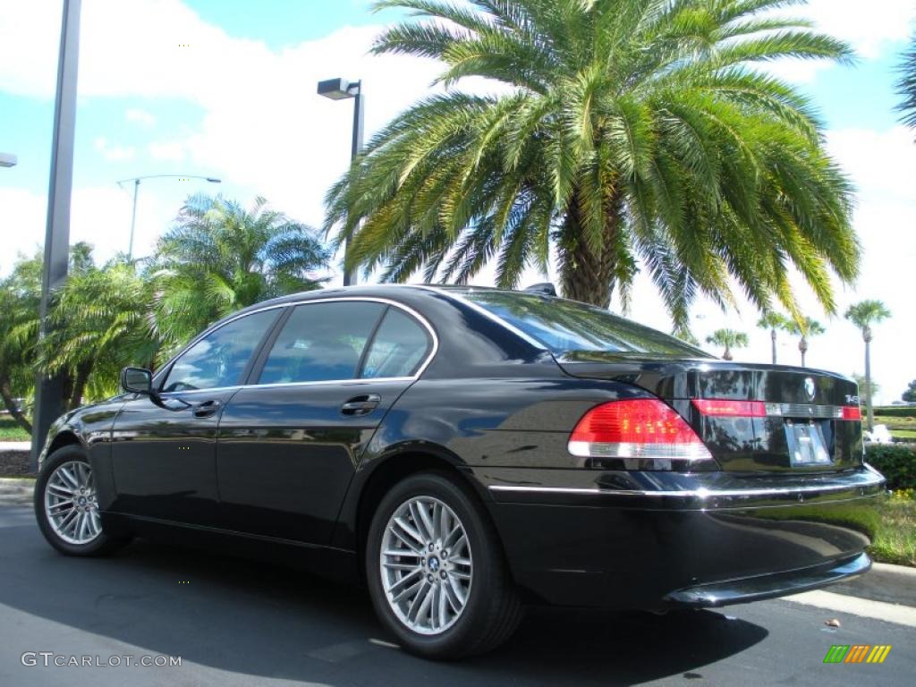 2004 7 Series 745Li Sedan - Black Sapphire Metallic / Black/Black photo #8