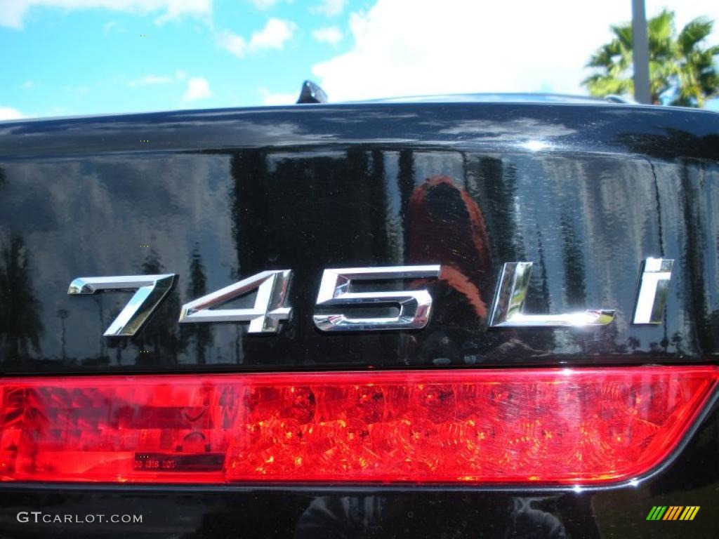 2004 7 Series 745Li Sedan - Black Sapphire Metallic / Black/Black photo #9