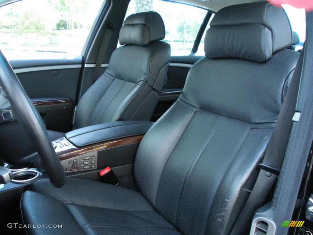 2004 7 Series 745Li Sedan - Black Sapphire Metallic / Black/Black photo #12