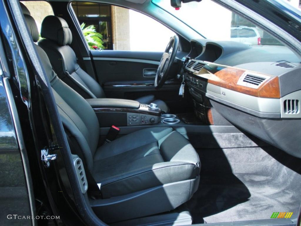 2004 7 Series 745Li Sedan - Black Sapphire Metallic / Black/Black photo #15