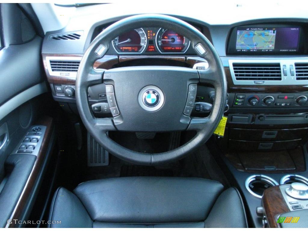 2004 7 Series 745Li Sedan - Black Sapphire Metallic / Black/Black photo #19