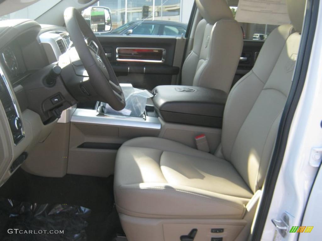 Light Pebble Beige/Bark Brown Interior 2011 Dodge Ram 3500 HD Laramie Crew Cab 4x4 Dually Photo #43939051