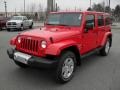 2011 Flame Red Jeep Wrangler Unlimited Sahara 4x4  photo #1