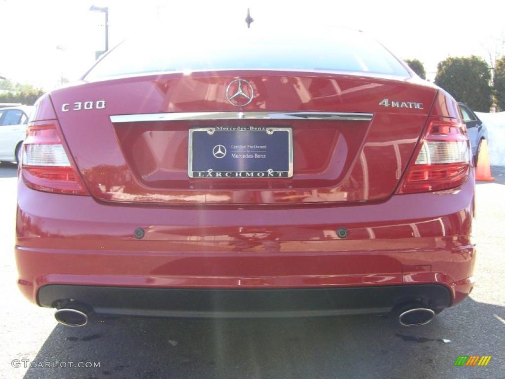 2009 C 300 4Matic Sport - Mars Red / Black photo #6