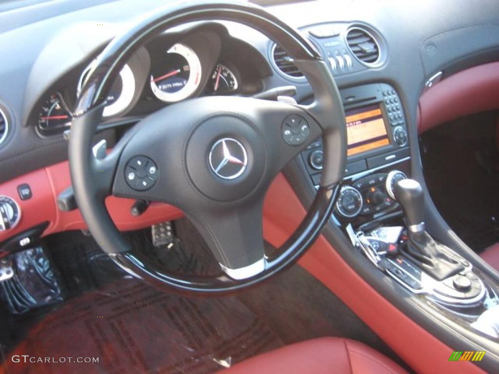 Red Interior 2011 Mercedes-Benz SL 550 Roadster Photo #43952474