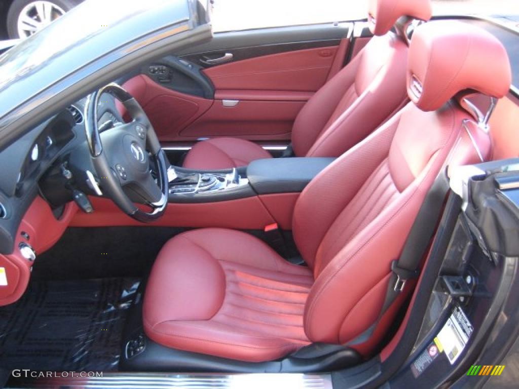 Red Interior 2011 Mercedes-Benz SL 550 Roadster Photo #43952486