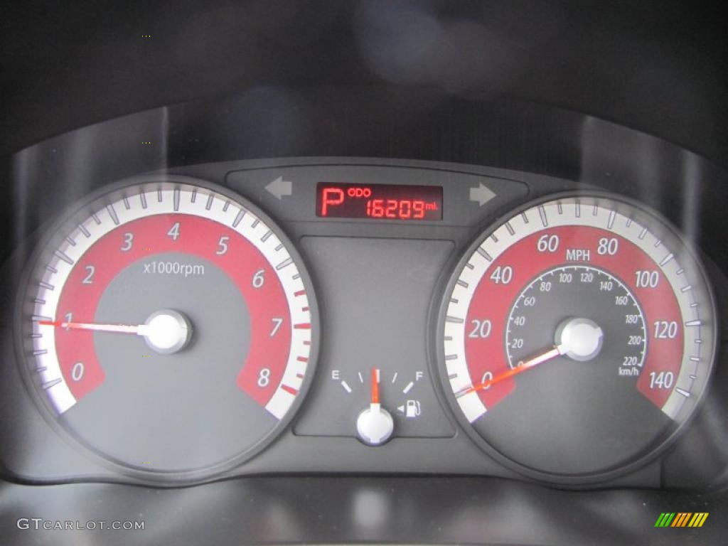 2010 Kia Rio LX Sedan Gauges Photo #43954182