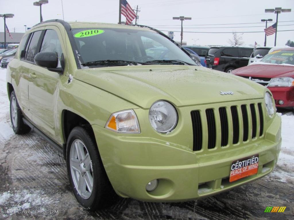 Optic Green Metallic 2010 Jeep Compass Sport 4x4 Exterior Photo #43954676