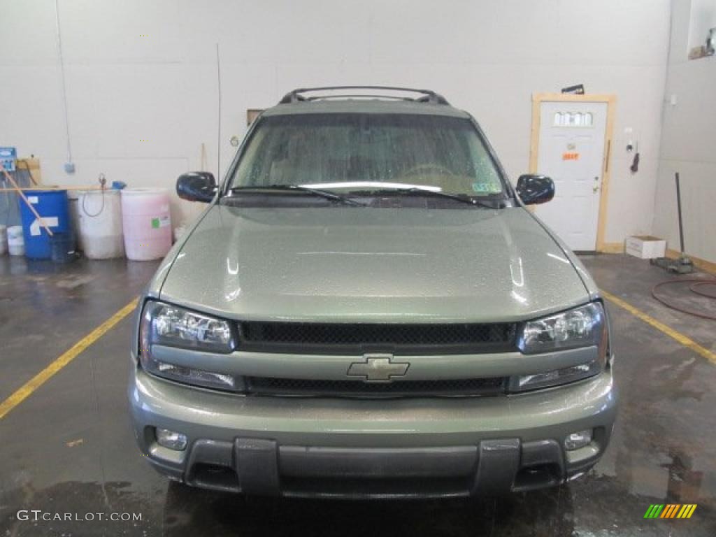 2003 TrailBlazer EXT LT 4x4 - Silver Green Metallic / Medium Oak photo #3