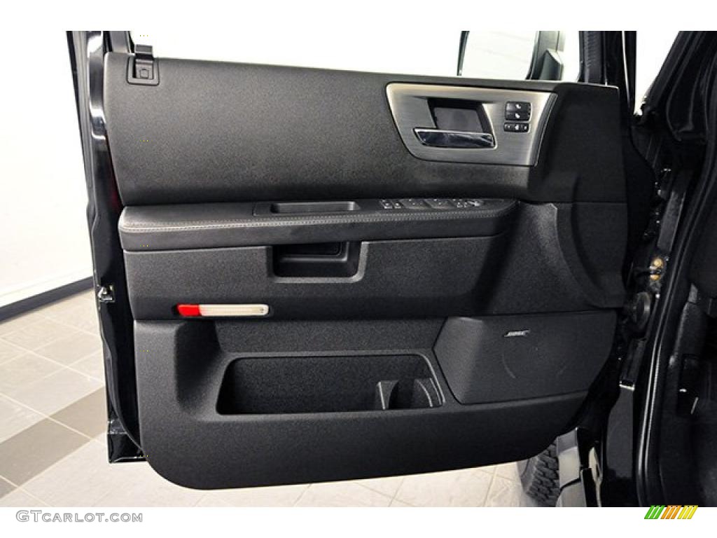 2008 Hummer H2 SUV Ebony Black Door Panel Photo #43960626