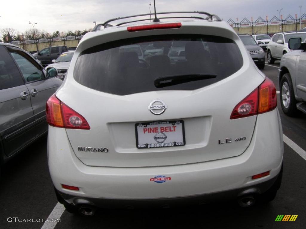 2009 Murano LE AWD - Glacier Pearl / Beige photo #3