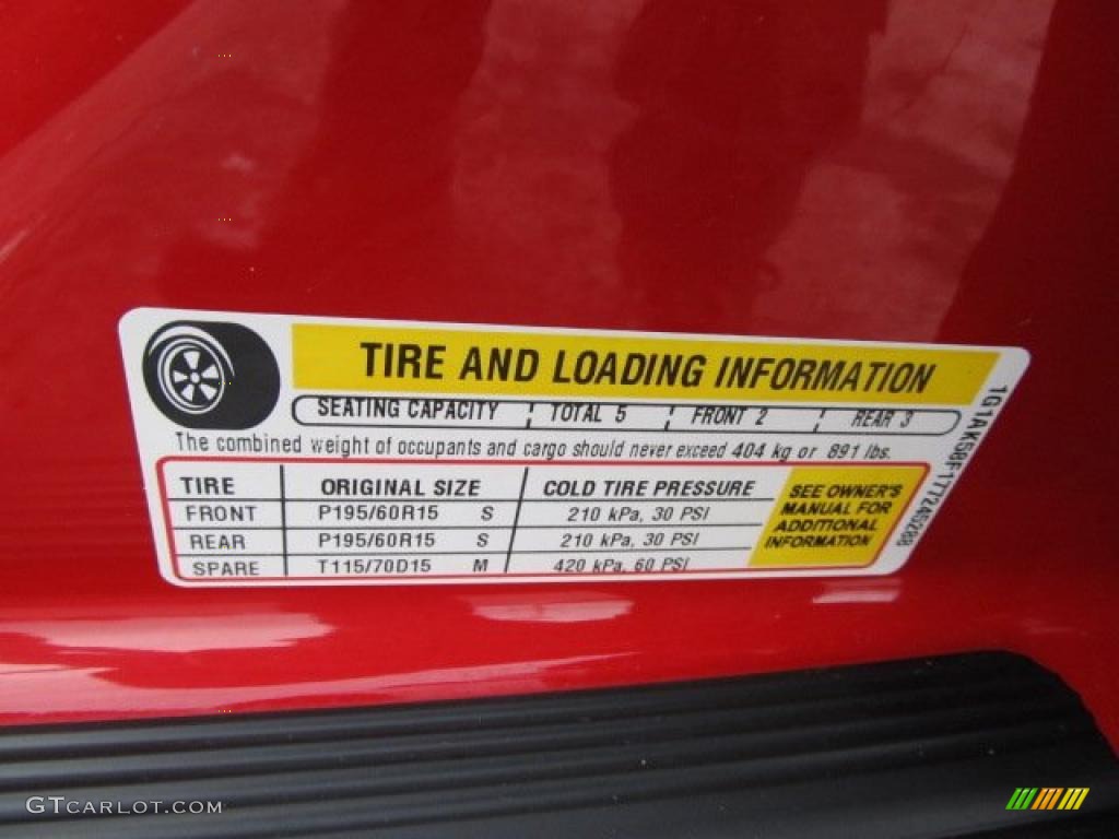 2007 Chevrolet Cobalt LS Sedan Info Tag Photo #43967140