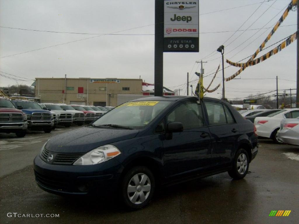 2009 Versa 1.6 Sedan - Blue Onyx / Charcoal photo #1