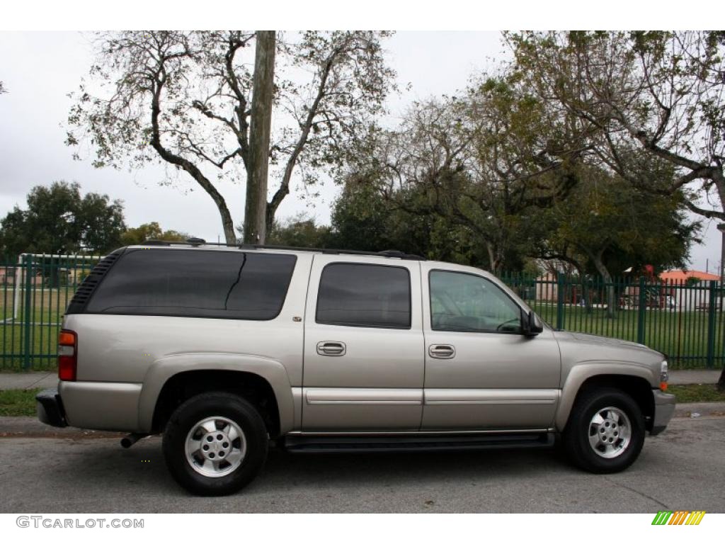 2001 Suburban 1500 LT 4x4 - Light Pewter Metallic / Tan photo #9