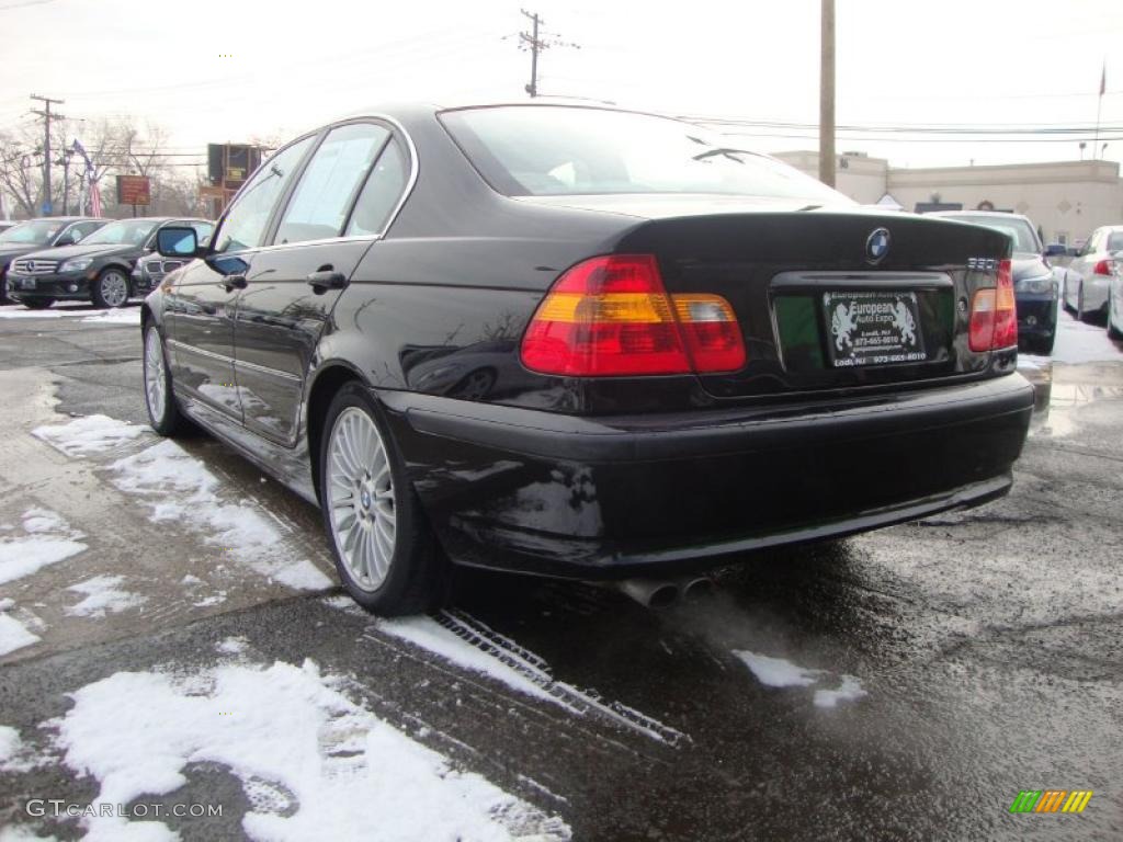 2003 3 Series 330i Sedan - Jet Black / Sand photo #3