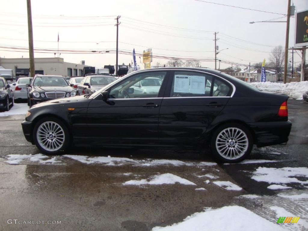 2003 3 Series 330i Sedan - Jet Black / Sand photo #14