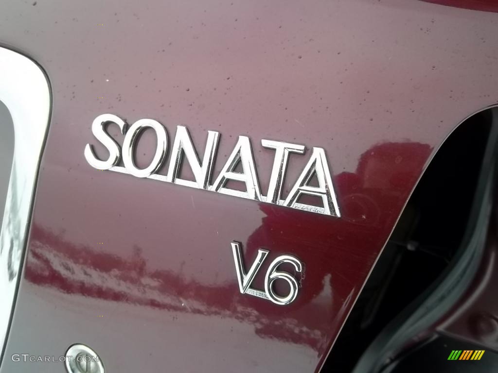 2004 Sonata LX - Ruby Red / Beige photo #26