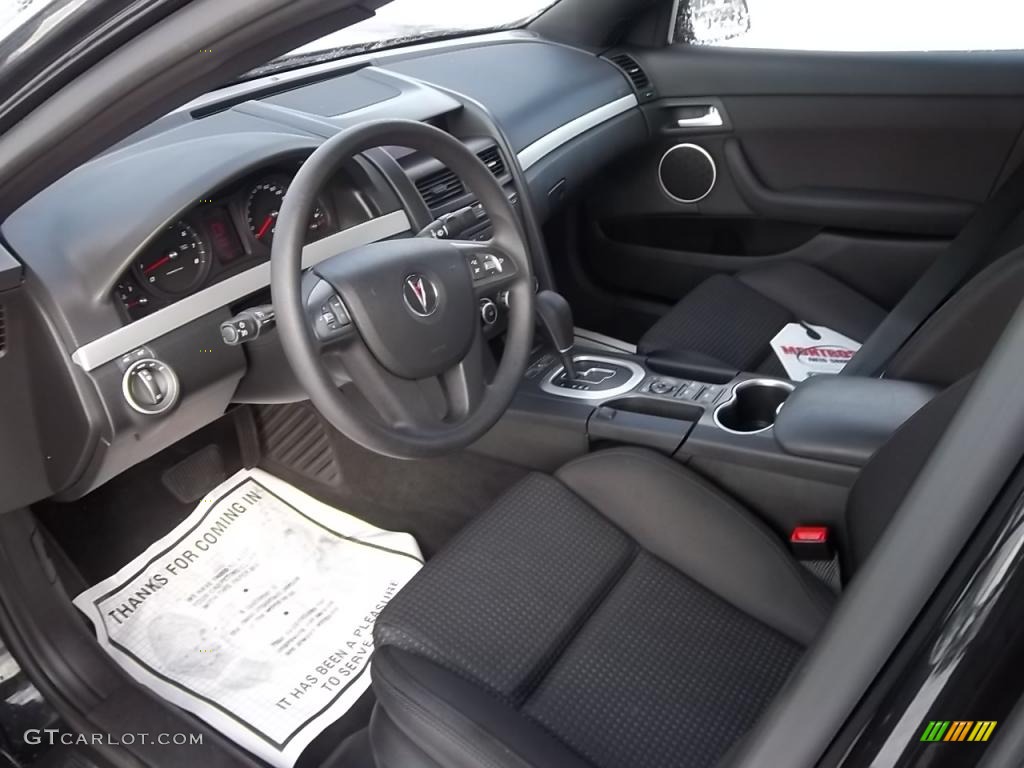 Onyx Interior 2009 Pontiac G8 Sedan Photo #43988764