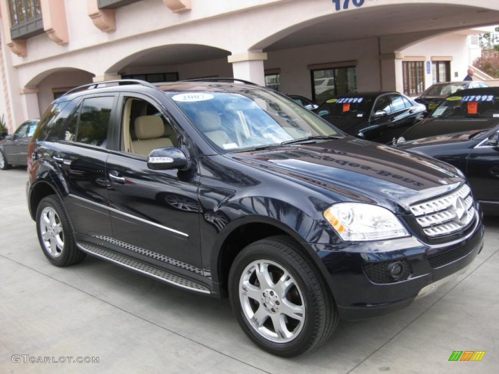 2007 ML 350 4Matic - Capri Blue Metallic / Macadamia photo #1