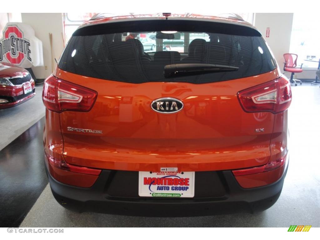 2011 Sportage EX AWD - Techno Orange / Alpine Gray photo #5