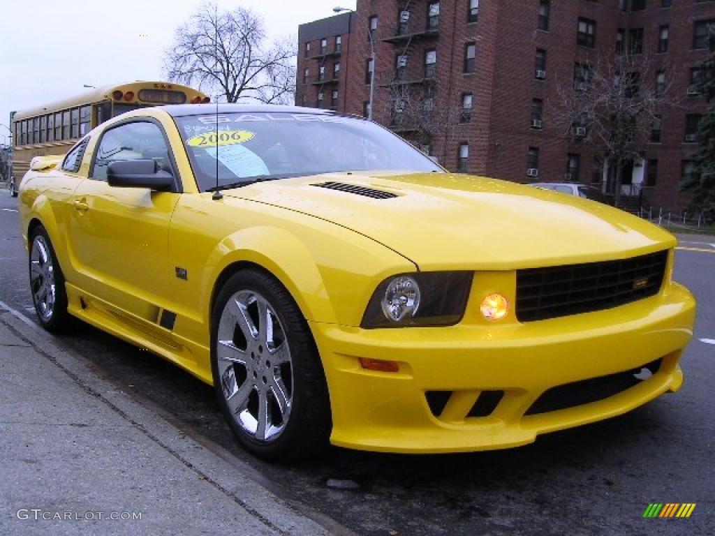 2006 Mustang Saleen S281 Supercharged Coupe - Screaming Yellow / Dark Charcoal photo #3