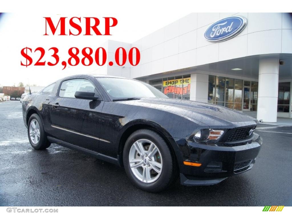 Ebony Black Ford Mustang