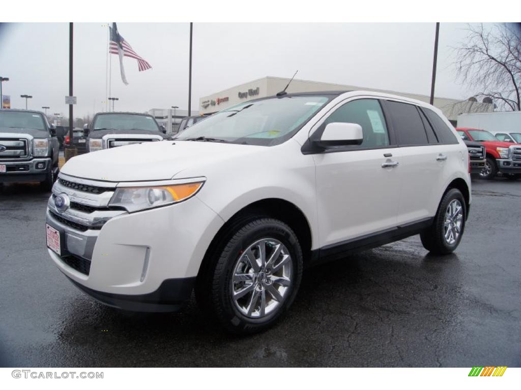 White Platinum Tri-Coat 2011 Ford Edge SEL AWD Exterior Photo #44018560
