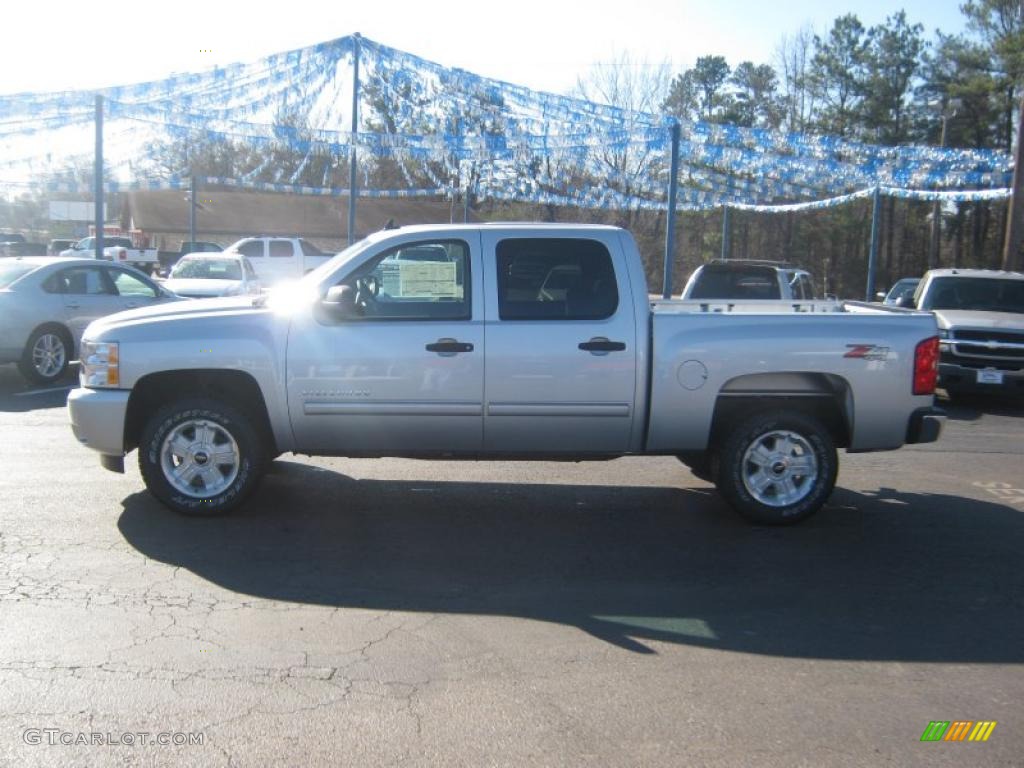 2011 Silverado 1500 LT Crew Cab 4x4 - Sheer Silver Metallic / Ebony photo #2