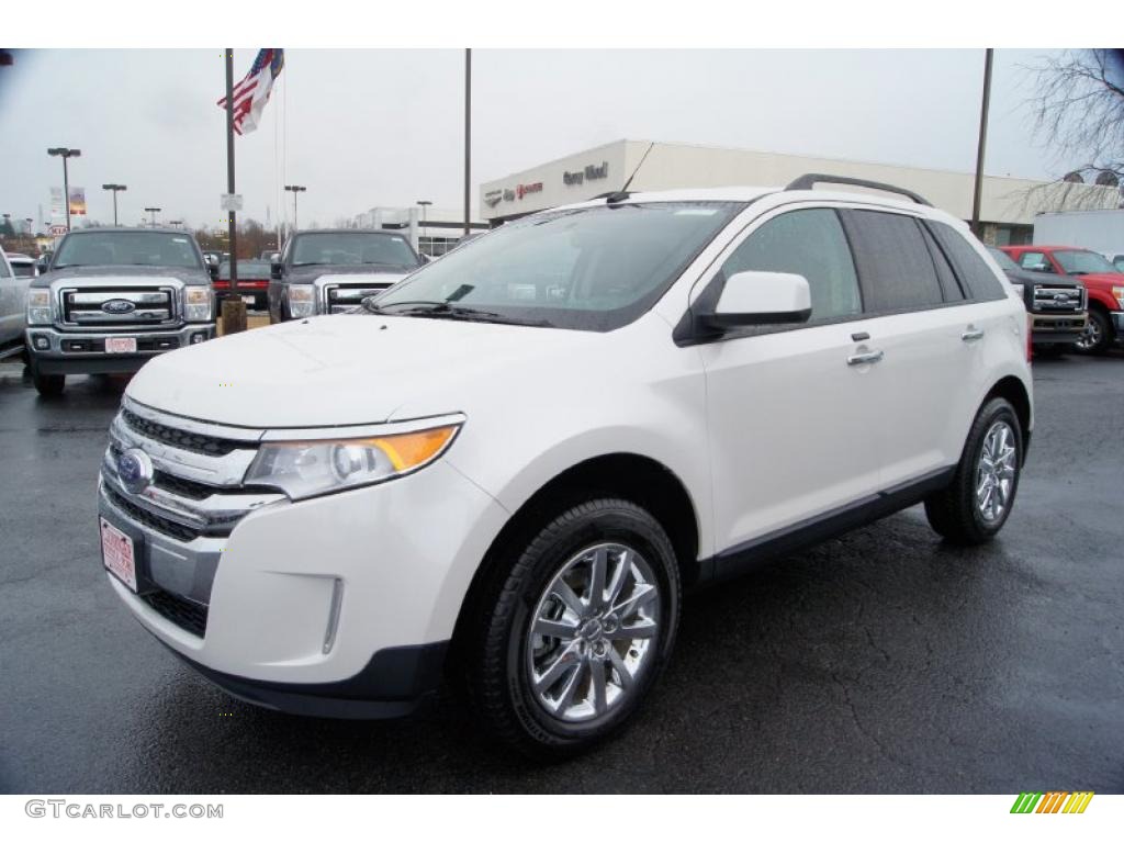 White Platinum Tri-Coat 2011 Ford Edge SEL AWD Exterior Photo #44019248